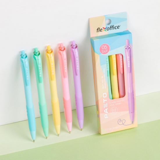 Bút gel B màu Pastel Thiên Long Flexoffice Pazto FO-GELB039