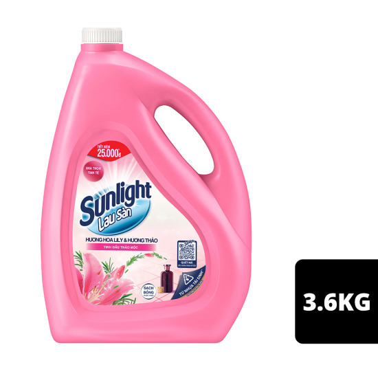 Nước lau sàn Sunlight hương hoa lily can 3.6kg