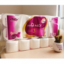 Giấy vệ sinh Hà Nội 3 lớp tím 10 cuộn