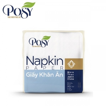 Giấy khăn ăn Posy 330x330mm, 1lớp, 100 tờ